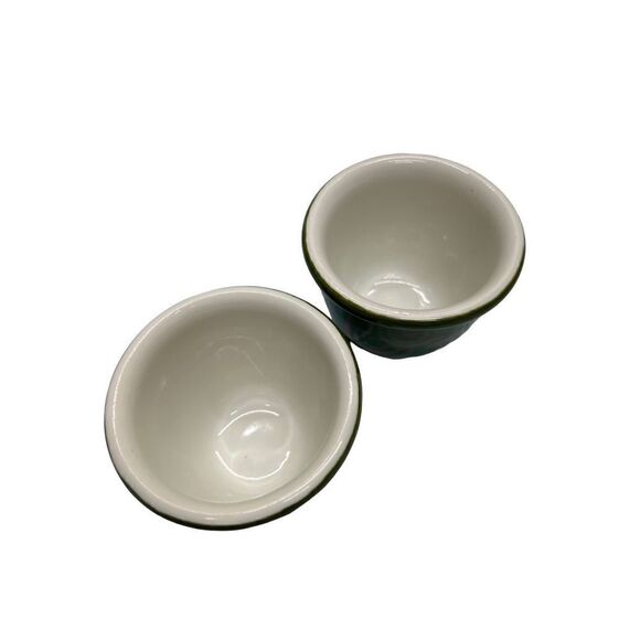 Hall 3” Ramekins Sauce Cups 362 Forest Green Set of 2 - Picture 3 of 7